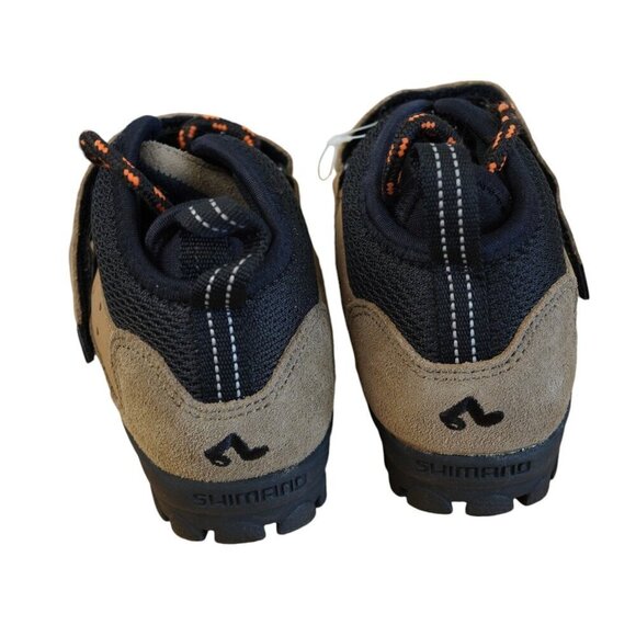 NWOB Shimano SPD SH-M057 Cycling Shoes Size 7 Tan/Black Lace-Up & Velcro Closure - Picture 3 of 11